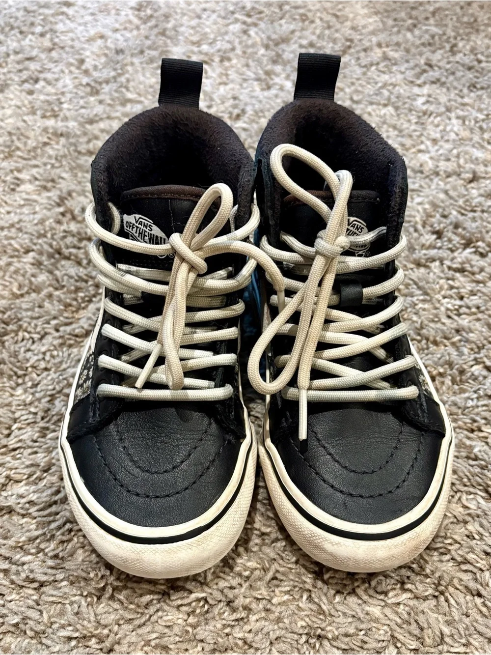 Vans MTE Kids Black & White Floral High-Top Kids Sneakers